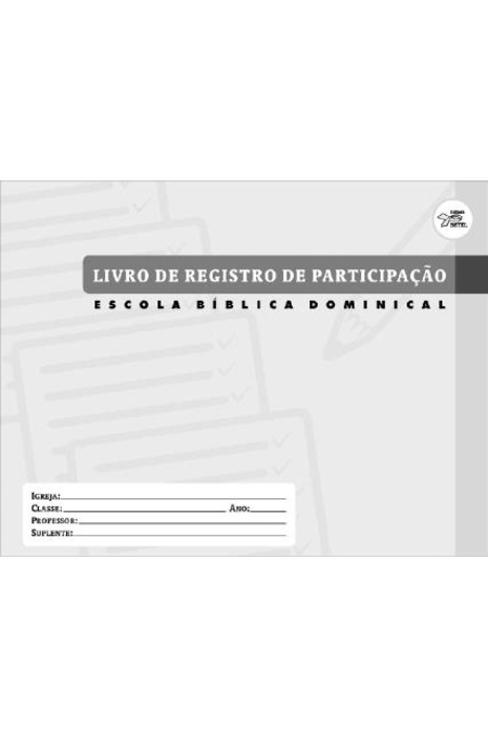 Livro de registro de participação